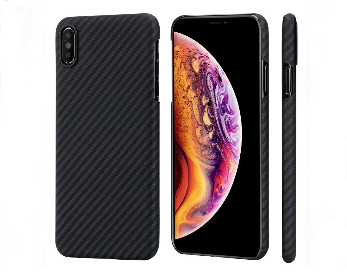 Pitaka - MagEZ Case for iPhone XS Max 6.5" - Black / Grey Twill