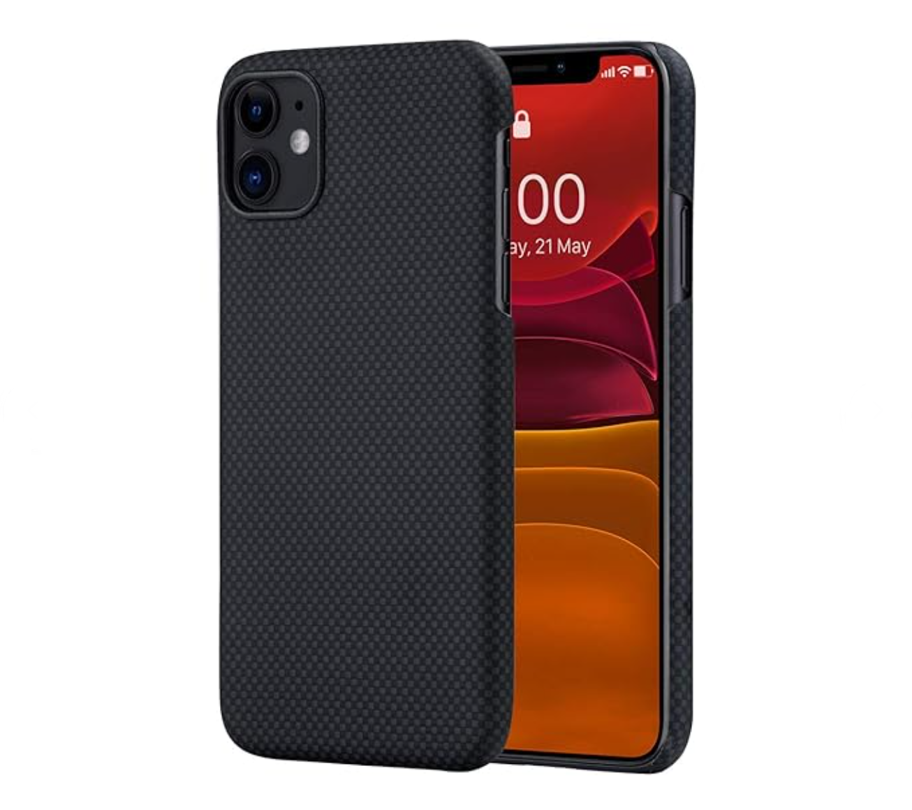 Pitaka - MagEZ Case for iPhone 11 6.1" - Black / Grey Plain