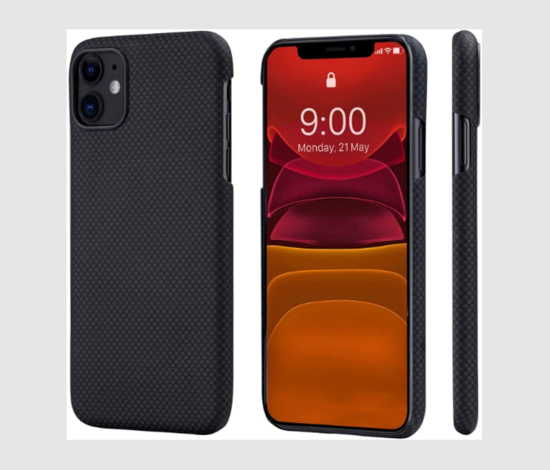 Pitaka - MagEZ Case for iPhone 11 6.1" - Black / Grey Plain