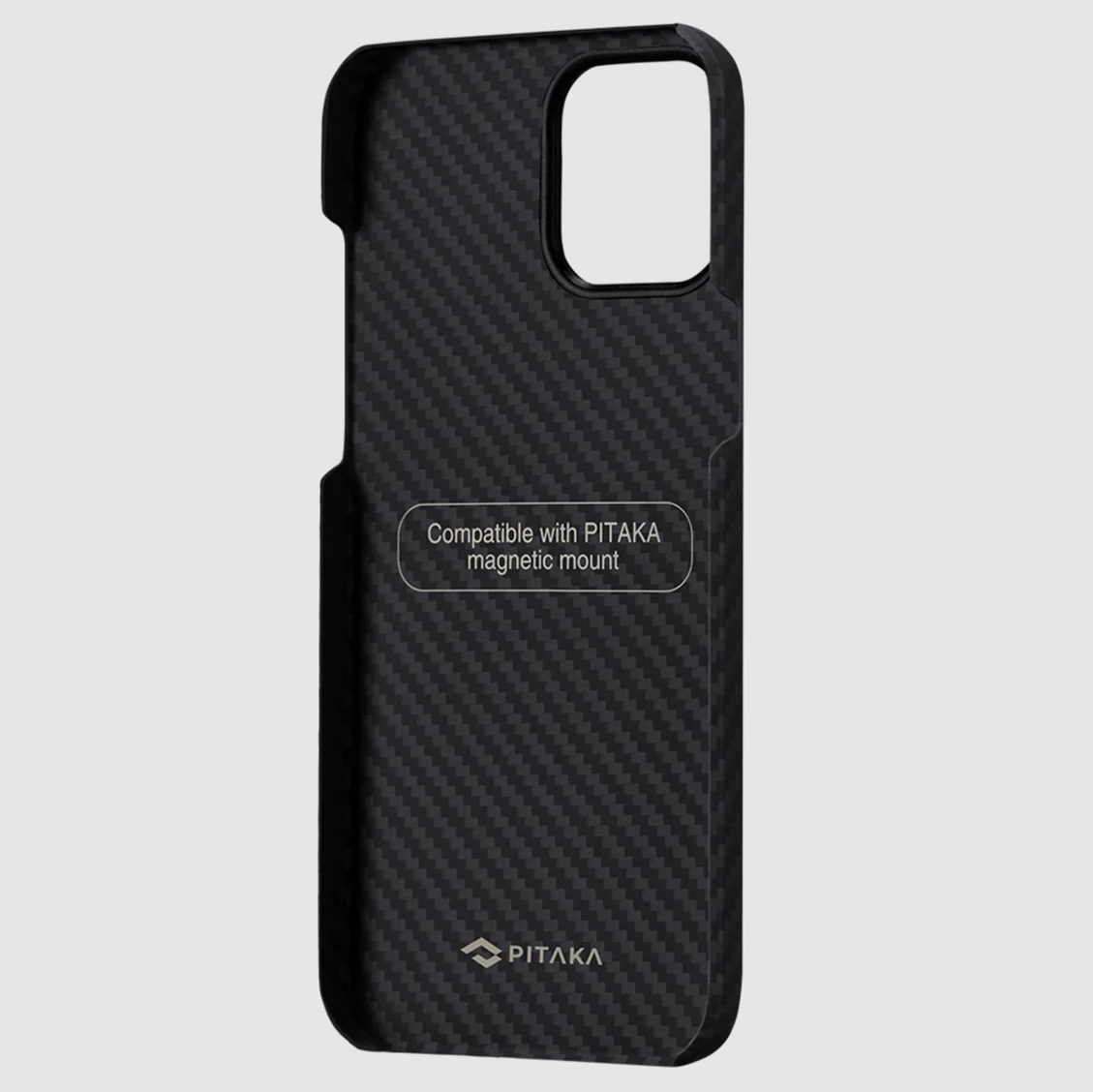 Pitaka - MagEZ Case for iPhone 12 Pro Max 6.7" - Black / Grey Twill