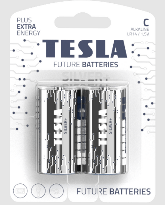 Tesla Future Silver+ Alkaline Battery - C