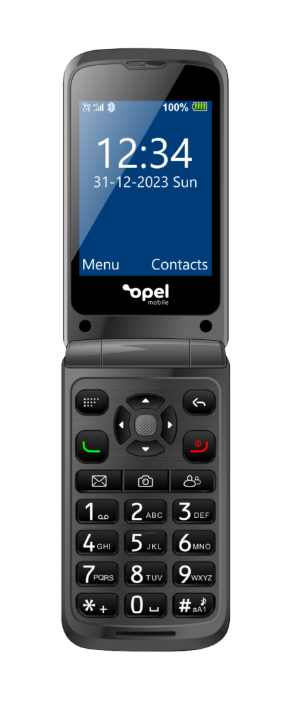 Opel 4G FlipX Mobile with Charging Cradle Black