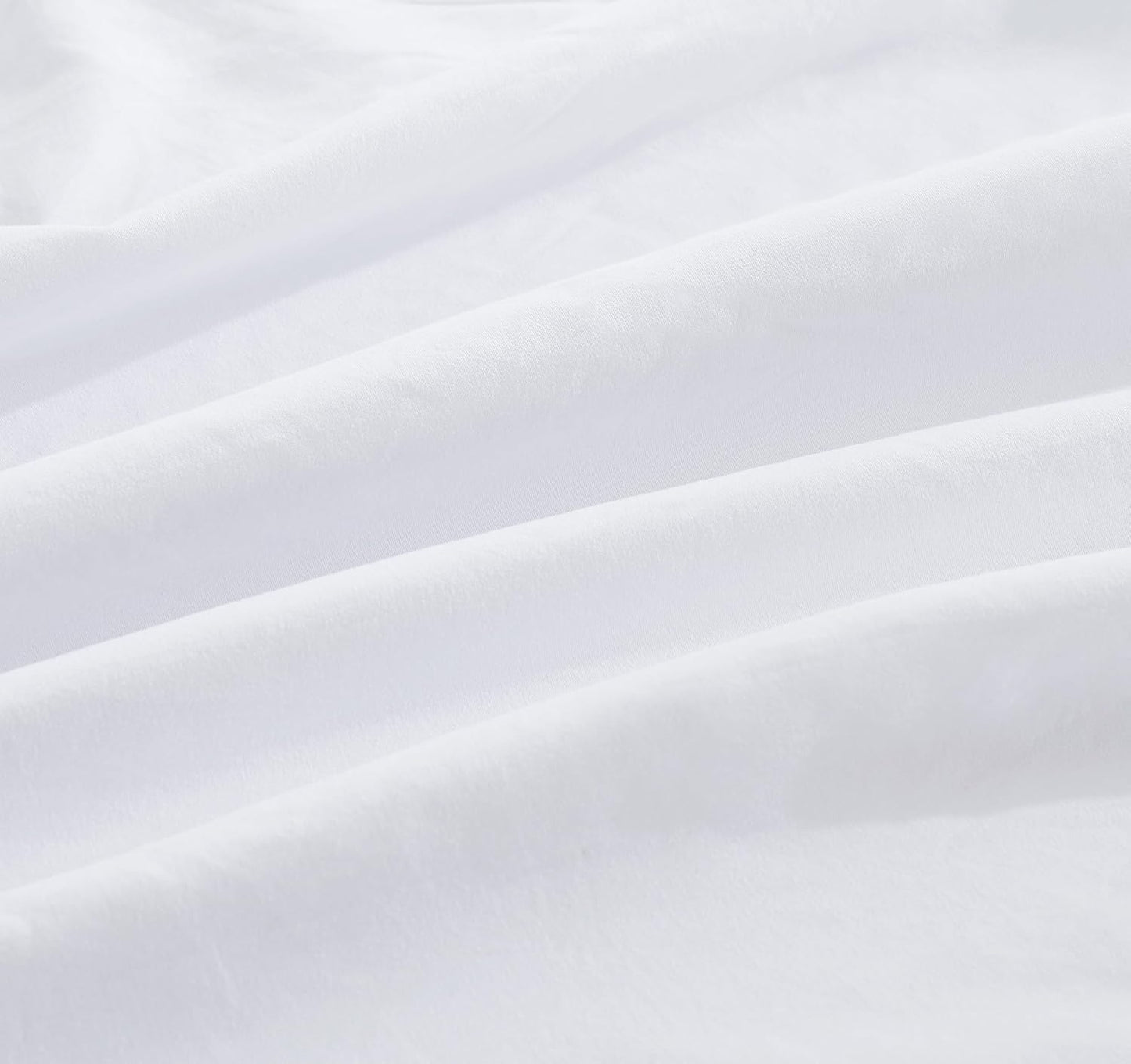 Vintage Washed Microfibre Sheet Set with 2 Pillowcases - White - Queen