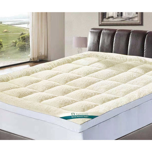 Ramesses 1600GSM Sherpa Winter Mattress Topper King Single