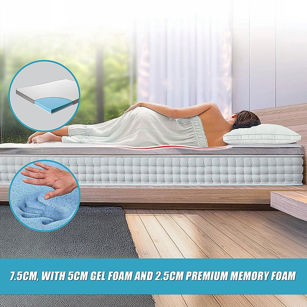 Palermo Queen Memory Foam Mattress Topper Cooling Gel Infused CertiPUR Approved